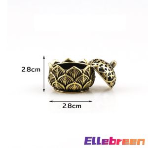 Incense Burner Base Interior Lotus Alloy Hollow Mini brass Incense Burner