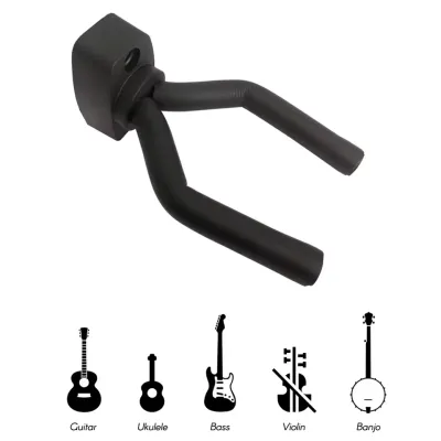 PLAYOU Guitar Hanger with Screws Guitar Hangers Keep Hook Holder Wall Mount for All Size Guitars Bass Mandolin Banjo