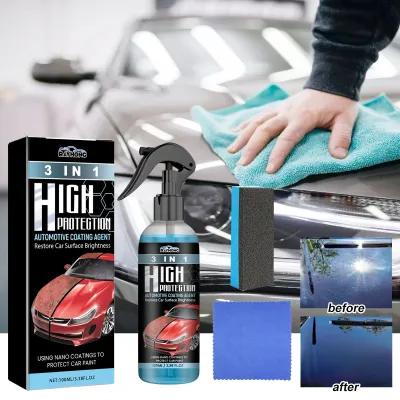 【Ready Stock】RAYHONG Quick Effect Car Paint Coating Spray（blue）100ml – Waterproof & Protective Gloss Enhancer for All Vehicle Surfaces Long-Lasting Anti-Corrosion Sealant