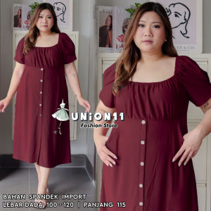 UNION11 - DRESS JUMBO WANITA LD 120 / DRESS JUMBO WANITA / BAJU KERJA WANITA BIGSIZE / DRESS JUMBO WANITA / DRESS JUMBO XXXL WANITA SUVIN
