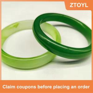 【ZTOYL】 Real Jadeite Natural Ice Green Jade Bangle Luxury Bracelet For Women Gifts Girlfriend