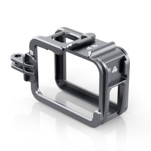 TELESIN Metal Cage Housing Vertical Protector Frame Case for GoPro HERO 13 12 11 10 9 BLACK