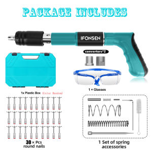 IFONSEN Manual Steel Nails Gun Cordless Tufting Gun【Free 20PCS Nails】Tufting Gun Rivet Gun Set paku tembak Nail Punch Gun Tembak Paku Siling Tool Ceiling Artifact Concrete Wall Fastening Tool Pipe