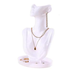 Necklace Display Rack Elegant Mannequin Shaped Organizer Convenient Earrings/Necklace Presentation Stand