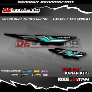 STRIPING ASTREA GRAND (LA0744) STIKER LIST VARIASI LIST STRIPING SIMPEL BODY HITAM DESIGN TERBARU