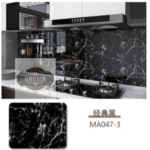 DUNIA-PROMO TERMURAH - Wallpaper Stiker Dapur & Kamar Mandi Anti Air Minyak dan Api Motif Marmer Marble Glossy Uk 60cm X300cm