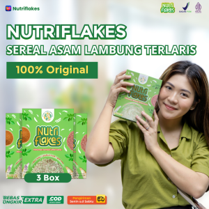 Nutriflakes Sereal Umbi Garut Atasi Asam Lambung Maag Kronis dan Gerd 3 Box