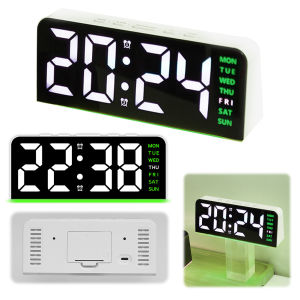 Large Display LED Digital Alarm Clock for Bedroom and Workspace Modern Decor with Easy-to-Read Bright Numbers