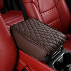 Car armrest cushion Car center console cover with storage bag Memory foam armrest console cushion Leather suitable for most vehicles