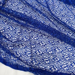 Vải Ren Chỉ 2 Màu Xanh Tím Đậm Khổ 1m7