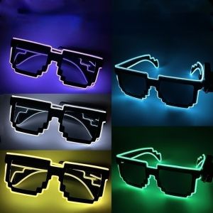 Glowing Glasses LED Luminous Bril Neon Christmas Glow Sunglasses Flashing Light Glass for Party Supplies Prop Costumes