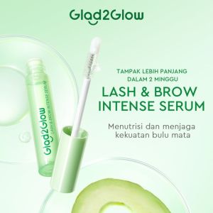[BPOM] NEW! Glad2Glow 2in1 Lash & Brow Intense Growth Serum Eyelash Eyebrows Serum 4.5ml 0.15 FL.OZ