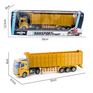 (Malay spot)Pull back/inertia car Semi-trailer heavy vehicle engineering dump truck transport container truck boys Lori Gift Plastic toy Mainan Budak Lelaki