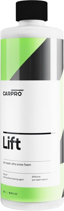 CarPro Lift 👍👍 Pre-wash alkyl snow foam ...is a highly concentrated pre-wash foam agent that dissolves and softens dirt and grime so it can be easily removed during the wash. Available now