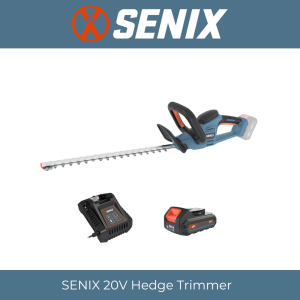 SENIX BRUSHLESS HEDGE TRIMMER 20V - 470mm Cutting Length Cordless Electric Trimmer for Garden Maintenance