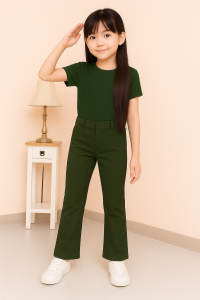 Celana Panjang Cutbray Pants Anak Perempuan 6 - 12 Tahun Twill Stretch