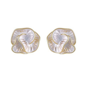 Sophisticated 3D Camellia Studs Fashion Accessory for Women Craft from Sturdy Alloy Materials Daily Casual Use