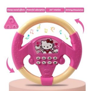 Educational Pretend Copilot Steering Wheel Simulation Driving with Sounds for Toddlers