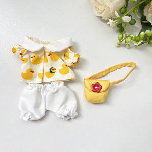 10Cm baby clothes cotton doll clothes starfish normal body doll dress up small yellow duck satchel kindergarten set