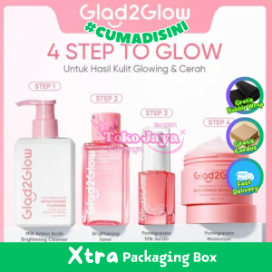 🩷 JAYA 🩷 GLAD2GLOW Glowing bundle 4in1 Skincare Paket Facial Wash Toner Serum Moisturizer dan produk cuci muka menjagaskin barrier