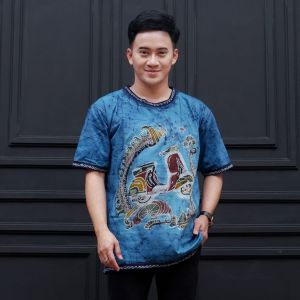 Kaos Batik Tulis Cotton Hd 30s Motif Wayang Onthel Becak Vespa Terkeren Terviral