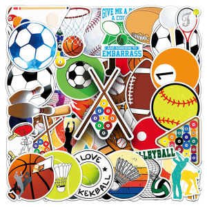 50PCS Ball Game Sticker Football Basketball Graffiti DIY Phone Luggage Laptop Diary Guitar Decals