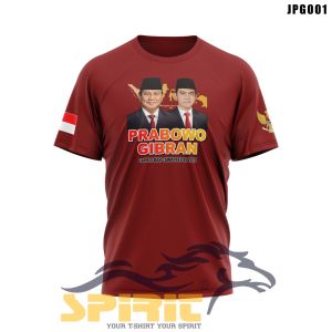 Kaos Prabowo Gibran Baju Prabowo Gibran Capres Cawapres Katun Combed 24s Premium Lengan Pendek