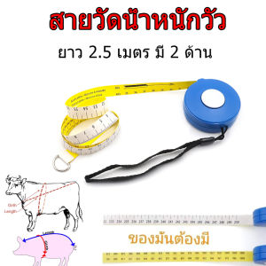 สายวัดน้ำหนักวัว สายวัดน้ำหนักหมู สายวัดน้ำหนักโค สุกร ยาว2.5 เมตรมี 2 ด้าน วัดน้ำหนักได้สูงสุด 1000 kg