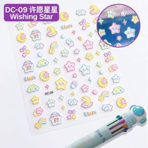 5D Cartoon Nail Sticker ✨ 5D立体卡通指甲贴 Pelekat Kuku 3D Glow In The Dark Children Luminous Fluorescent Sticker