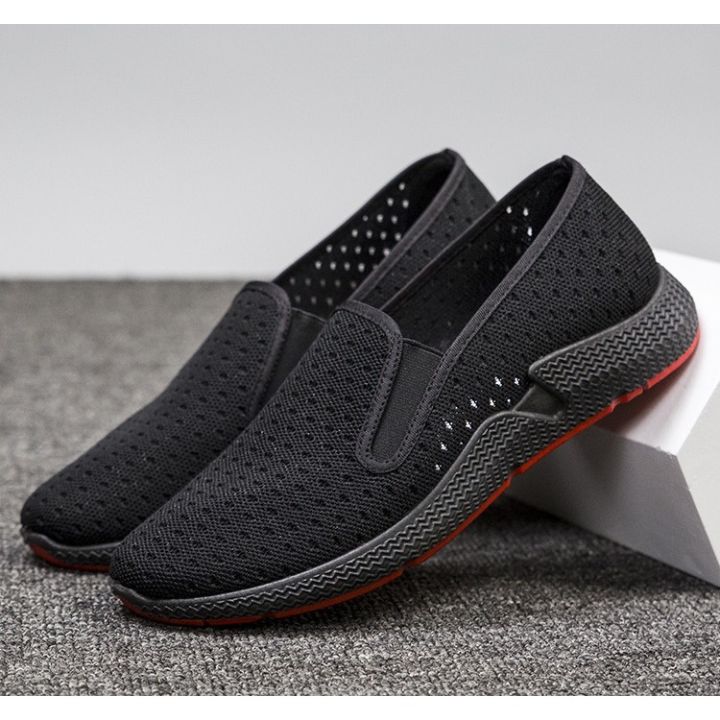 Giày Lười Nam Vải Tricot Kiểu Dáng Đơn Giản Dễ Đi Siêu Thoáng Mát Dạng ...