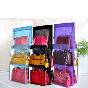 Túi Treo Tường Đa Năng Giá Treo Túi Xách 6 Ngăn Size 90x35 Cm