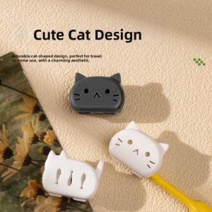 OUTOPEN 4pcs Portable Brush Cap Case Reusable Cartoon Toothbrush Protect Box Cute Dust Prevention Travel Toothbrush Protectors Journey
