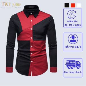 Áo sơ mi Áo sơ mi nam phối 2 màu đặc sắc lịch lãm tạo sự hấp dẫn nổi bật cho đấng mày râu. H36