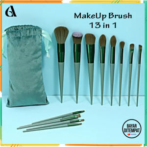 ALENADAY - Make up Brush 1 set 13pcs Jumbo Lengkap Kuas Halus Lembut Premium Kecantikan Wajah TMW01