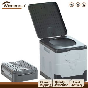 Folding Outdoor Toilet for Camping and Hiking - Portable Car Toilet Bucket - Lightweight and Easy to Use for Beach Trips