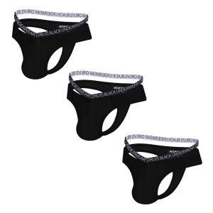 CMENIN ORLVS 3Pcs ผ้าฝ้ายธรรมดาสะโพกยกกางเกงในชายทองผู้ชาย Jockstraps กางเกงชั้นในจีสตริงผู้ชายกระเป๋าชุดชั้นใน OR6312A