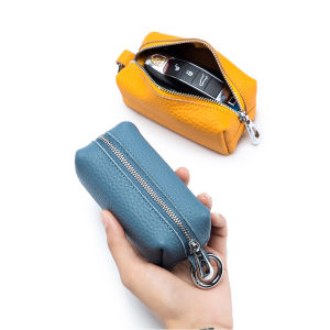 Smart King Key Holder For Women Genuine Cow Leather Large Capacity New Car Key Multi-function Cute Coin Bag