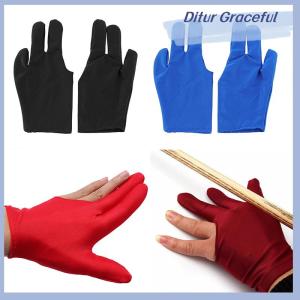 Ditur Professional 3 Finger Nylon Billiard Gloves Pool Cue Shooters Snooker Gloves