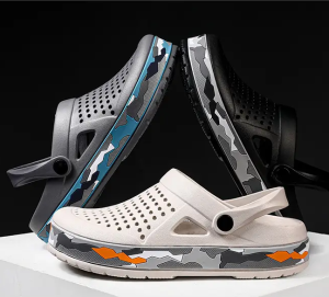 TRSOYE 2024 Xăng Đan Nam Mới Giày Lỗ Đi Biển Xăng Đan Crocs Thể Thao Ngoài Trời Thường Ngày Bằng Cao Su Dành Cho Nam