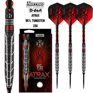HARROWS STEEL TIP DARTS - 23G ATRAX 95% TUNGSTEN STEEL TIP DART