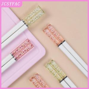 JCSYFAC Amber Cherry Blossom Alloy Chopsticks Chinese Chopsticks Reusable Tableware