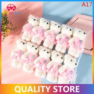 [Eleanor] 10PCS Couple Models Bear Flower Bouquet Cartoon Dolls Wedding Decoration Accessories Birthday Gifts Bubble Bear Decoration