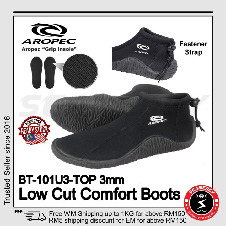Aropec Low Cut 3mm Neoprene Diving Boots Booties Boot for Scuba Diving