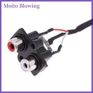 Moito 30CM Audio Signal Cable 2 RCA TO XH2.54MM-3PIN Audio Input Socket Extended Sound Signal Interface For Amplifier Panel