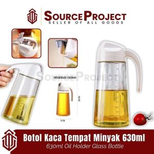 Wadah Botol Kaca Tempat Minyak Goreng Sayur Jelantah 630ml | Source Project