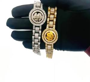 Rotatable Dollar Watch Chain Pendant Necklace Jewelry for Men.AutoMaxion
