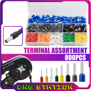 800PCS Wire Ferrules Insulated Crimp Pin Terminal Kit for Electrical Wire Connector Cable 8 Sizes Ferrule Crimping Kit