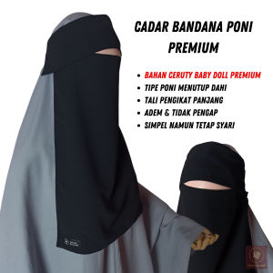 Niqab Poni Cadar Niqob Bandana Poni Bahan Ceruty Baby Doll Premium Bisa COD