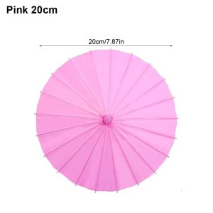MIRELAE 1Pcs 20/30/40/60cm Paper Umbrella Colored Long-handle Painting Supplies Blank Photography Prop for Baby Shower Anniversary Wedding Birthday