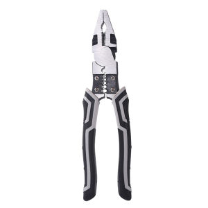 MQQHOMEE  Free Ship คีมอเนกประสงค์ 9นิ้ว คีม ทำจากเหล็ก CR-V กันน้ำ กันสนิม 5in1 (ปอกลวด/กดลวด/ตัด/ม้วนลวด/หนีบ) 9นิ้ว-คีมปากแหลม